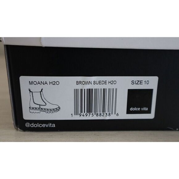 Dolce Vita Women's Sz 10 Brown Moana H20 Waterproof Ankle Chelsea Booties - Picture 8 of 9